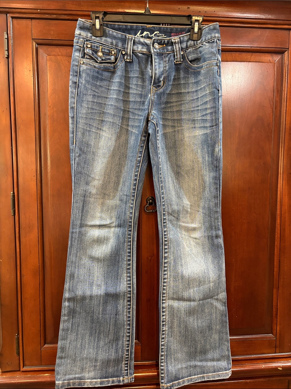INC International Concepts Medium Wash Flare Jeans